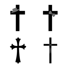Various texture crosses(black)