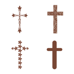 Various texture crosses(Brown)
