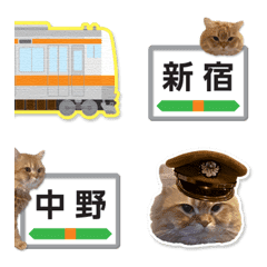ひよこ駅長〔猫〕真っ直ぐちゅうおう駅名標