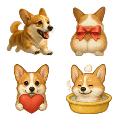 コーギーのぷりっとリアクション絵文字