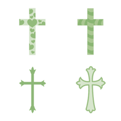 Various texture crosses(grey green)