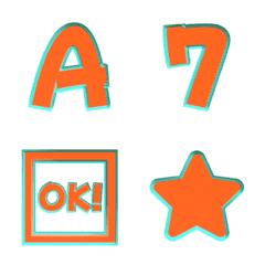 動く▶️デコ文字ファンシー色変化オレンジ