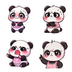 The baby panda is angry.