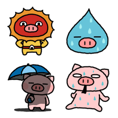 汗だくぶたた絵文字