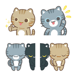 なめらかに動く！3びきのねこの絵文字