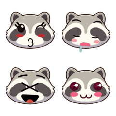 Cute Raccoon Life (Emoji) Ver11