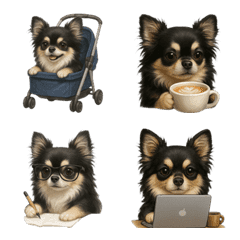 チワワの愛しすぎるリアル表情絵文字2