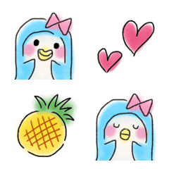 ほっこりペンギン夏絵文字