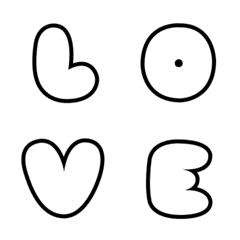 ◯ぷくぷく 白◯デコ文字/英数字