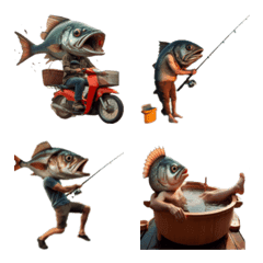 魚人の釣り　絵文字Ver