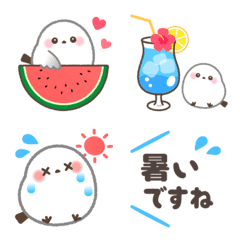 【夏】シンプル♡シマエナガ絵文字4