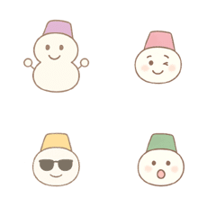 無文字♪日常可愛繽紛雪人