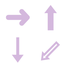 Various practical arrows(Light purple)