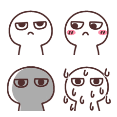 シンプルくんリアクション絵文字 ジト目ver