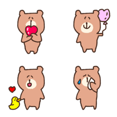 bear graffiti feeling happy set