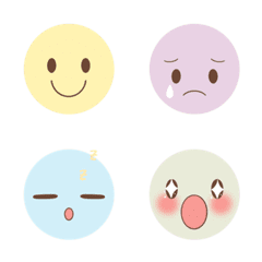 อีโมจิกลมๆ สีพาสเทลสุดน่ารัก