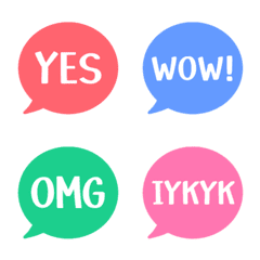 Speech bubble emoji English Ver. 2