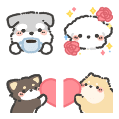 [セリフなし]わんこだらけのゆるかわ絵文字