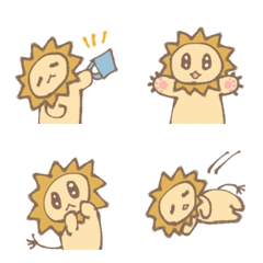 예쁜 사자 이모티콘