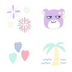 シャーベットカラーの夏＊絵文字
