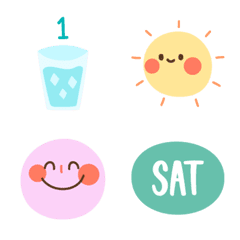 cute water week weather emoji