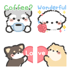 [英語Ver.] わんこだらけのゆるかわ絵文字