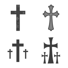 Various texture crosses(Dark gray)