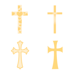 Various texture crosses(Light yellow)