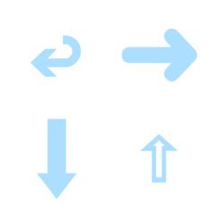 Various practical arrows(Light blue)