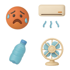 可愛い 夏のアイコン 動く絵文字