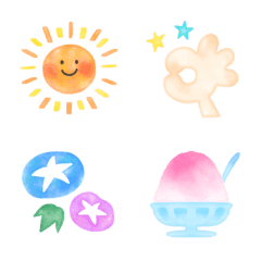 Summer water color emoji