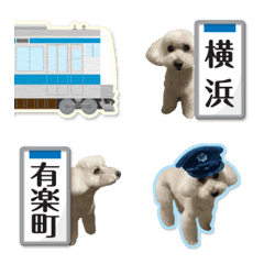 Toy Poodle Tomato Train & Station Sign