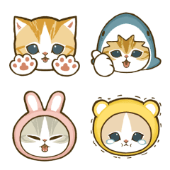 にゃんこの絵文字（かぶりもの編） - LINE絵文字 | LINE STORE