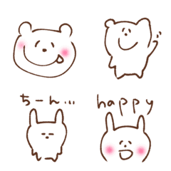 【モノクロcuteな♡うさくま】