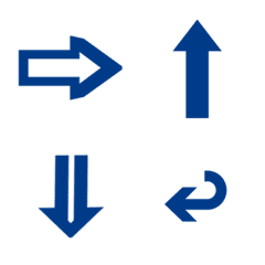 Various practical arrows(Dark blue2)