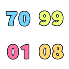 嬉しい すうじ 123 日常 70-99 動く絵文字