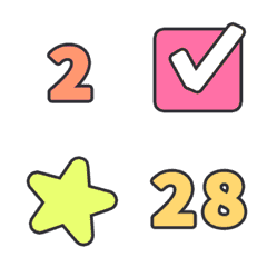 嬉しい  123 すうじ 1-31 動く絵文字