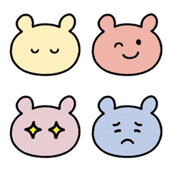 まんまるくまのカラフル絵文字
