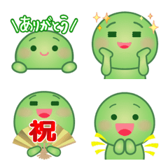 動くとっても使える絵文字　グリーン