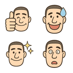 Emoji Reactions of Mr. Baldy