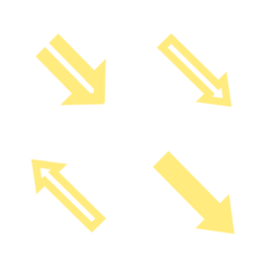 Various practical arrows(Light yellow)