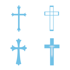 Various texture crosses(Light blue2)