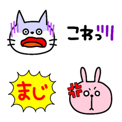 Emotions, anger, sadness, cat, rabbit!