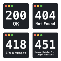 HTTPステータスコード絵文字 エンジニア IT