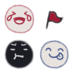 カラフルな絵文字 赤青黒白