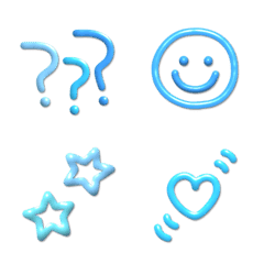 Kawaii Light blue emoji