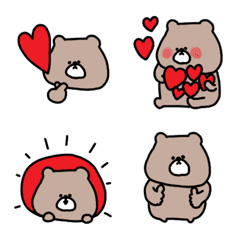 bear with a gentle color.Everyday emoji
