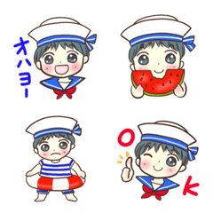 Sailor boy's summer emoji