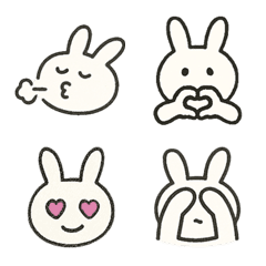 まんまるうさぎのやさしい絵文字
