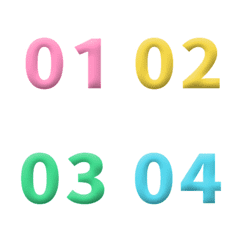 繽紛 3D 日期 數字 1-40 日曆 動態表情貼